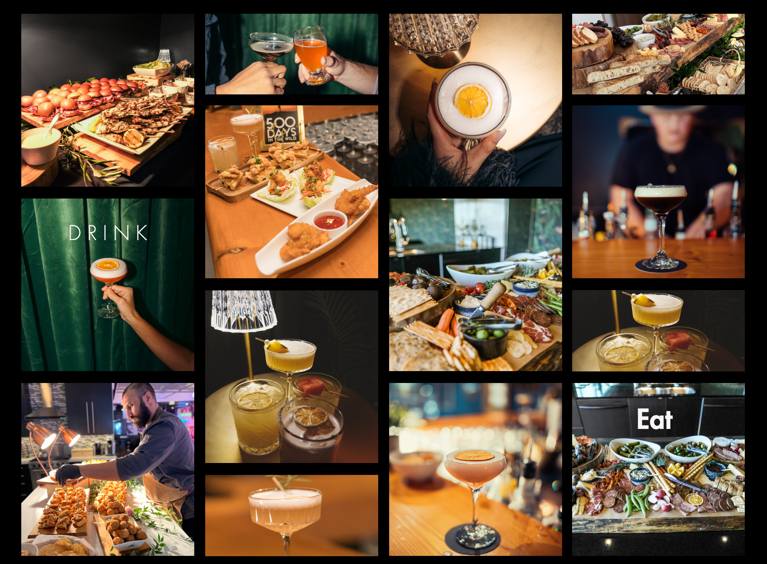 Food and Drinks Collage